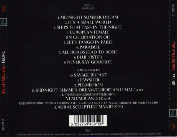 The Stranglers - Feline (CD, Album, RE, RM) - Image 3