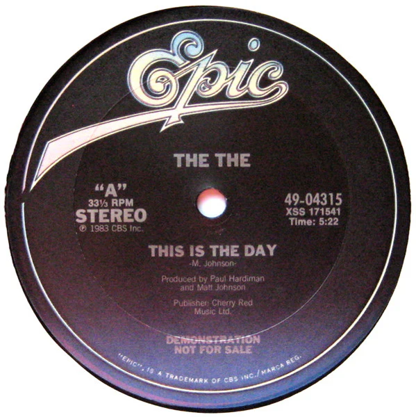 The The - This Is The Day (12", Single, Promo) - Image 3