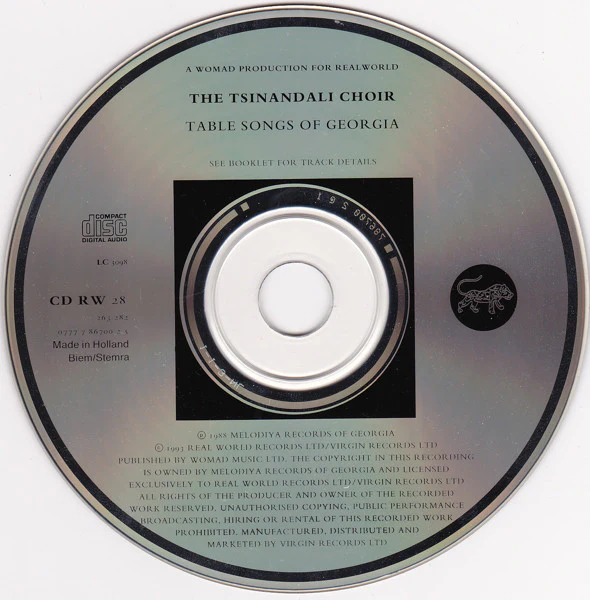 The Tsinandali Choir* - Table Songs Of Georgia (CD, Album, RE) - Image 4
