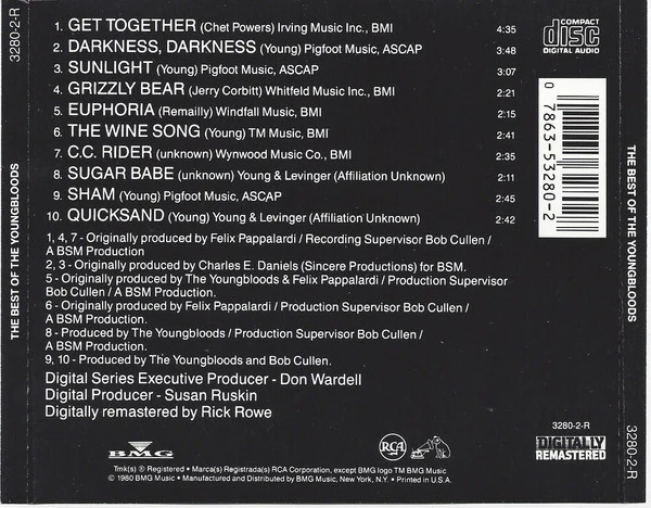 The Youngbloods - The Best Of The Youngbloods (CD, Comp, RM) - Image 3