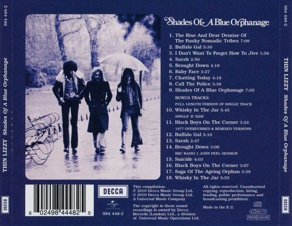 Thin Lizzy - Shades Of A Blue Orphanage (CD, Album, RE, RM) - Image 2
