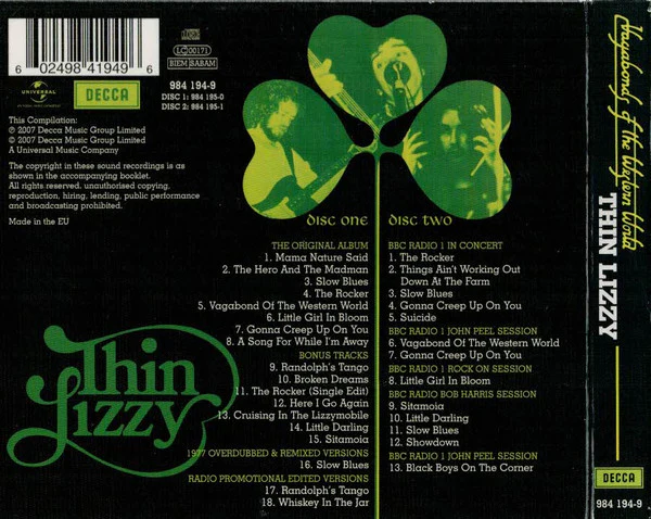 Thin Lizzy - Vagabonds Of The Western World (2xCD, Album, Dlx, RE, RM, Dig) - Image 3