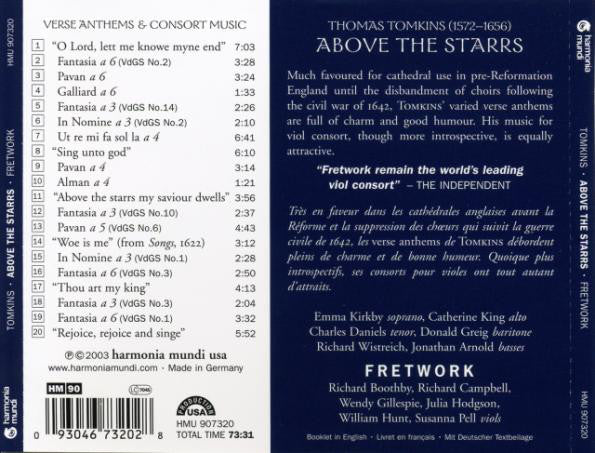 Thomas Tomkins • Fretwork - Above The Starrs (CD, Album) - Image 2