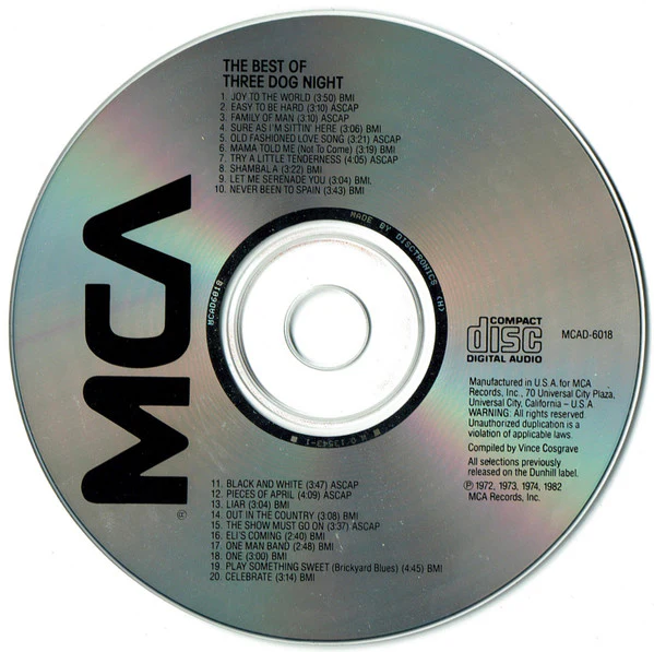 Three Dog Night - The Best Of Three Dog Night (CD, Comp, RE, DIS) - Image 3