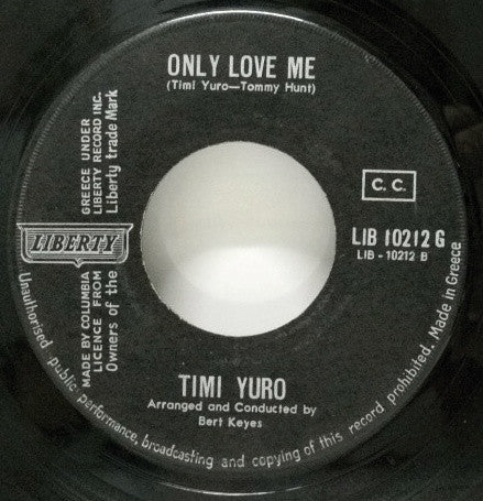 Timi Yuro - For Your Love (7", Single) - Image 2