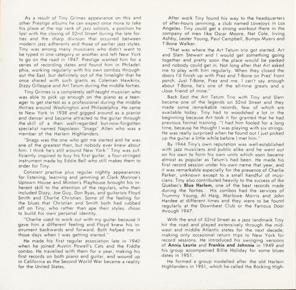 Tiny Grimes With Jerome Richardson - Tiny In Swingville (CD, Album, Ltd, RE, RM) - Image 2