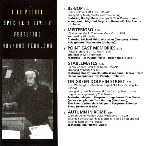 Tito Puente Featuring Maynard Ferguson - Special Delivery (CD, Album) - Image 4