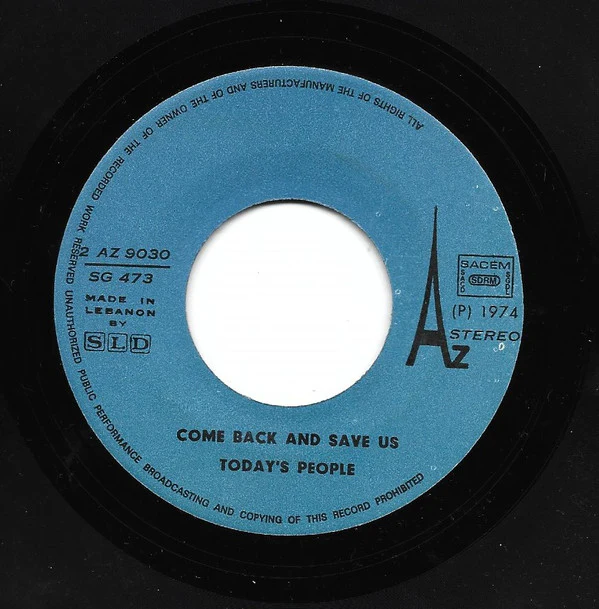 Today's People  - I Belong (7", Single) - Image 2