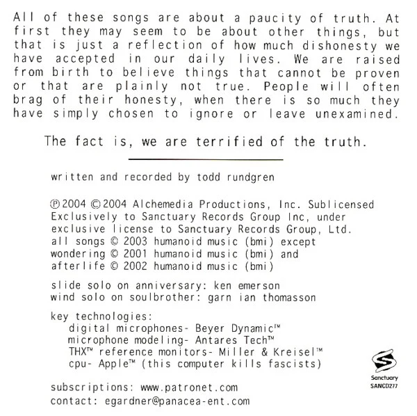 Todd Rundgren - Liars (CD, Album) - Image 2