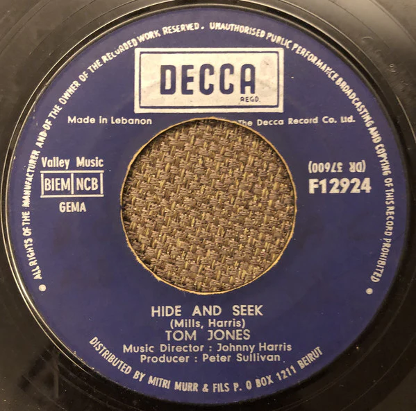 Tom Jones - Love Me Tonight (7", Single) - Image 2