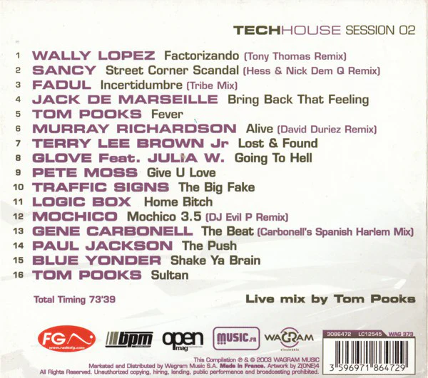 Tom Pooks - Techhouse Session 02 (CD, Comp, Mixed) - Image 2