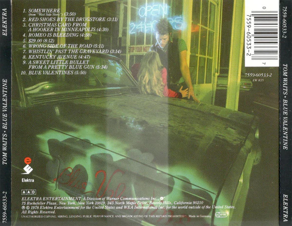 Tom Waits - Blue Valentine (CD, Album, RE, RP) - Image 2