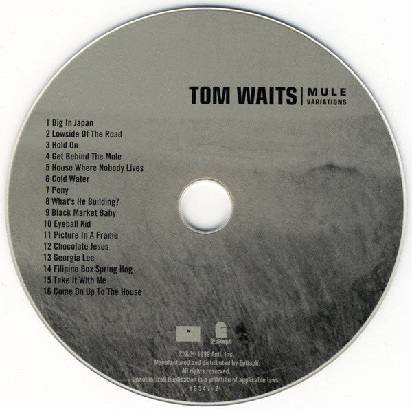 Tom Waits - Mule Variations (CD, Album, Dig) - Image 3