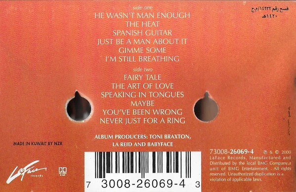 Toni Braxton - The Heat (Cass, Album) - Image 3