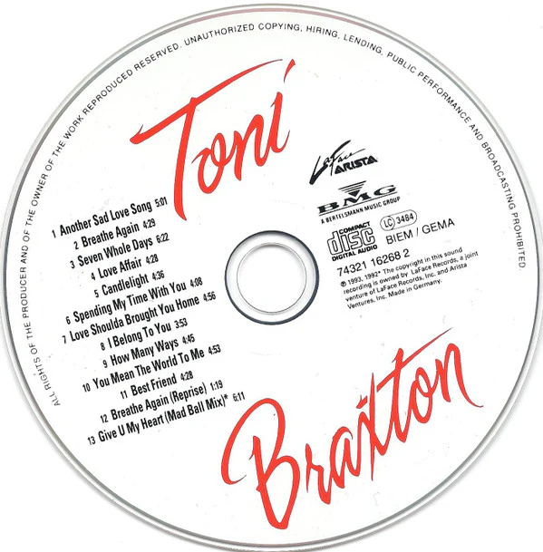 Toni Braxton - Toni Braxton (CD, Album) - Image 3