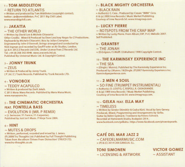 Toni Simonen - Cafe Del Mar - Jazz 2 (CD, Comp) - Image 3