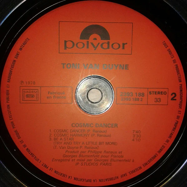 Toni Van Duyne - Cosmic Dancer (LP, Album) - Image 4