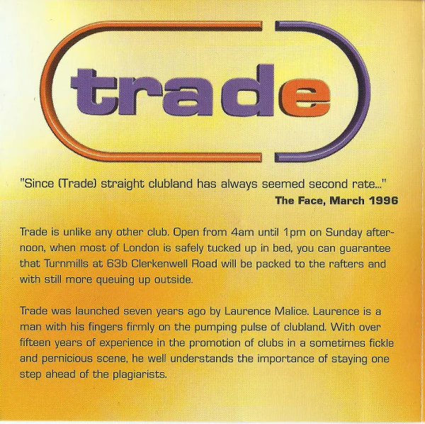Tony De Vit - Trade Global Grooves Volume 1 (CD, Mixed) - Image 3