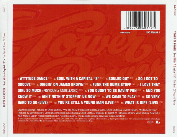 Tower Of Power - Soul With A Capital "S" - The Best Of Tower Of Power (CD, Comp) - Image 3