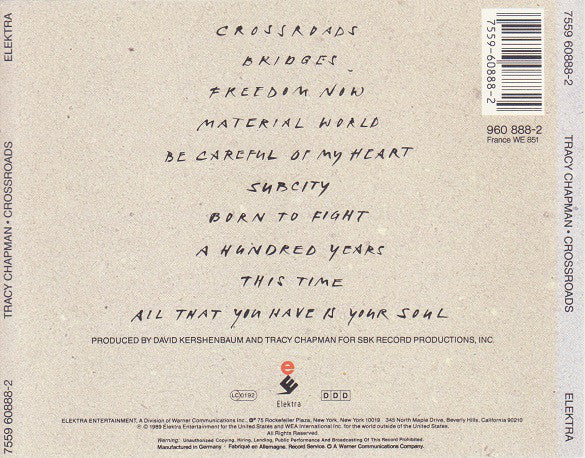 Tracy Chapman - Crossroads (CD, Album) - Image 2