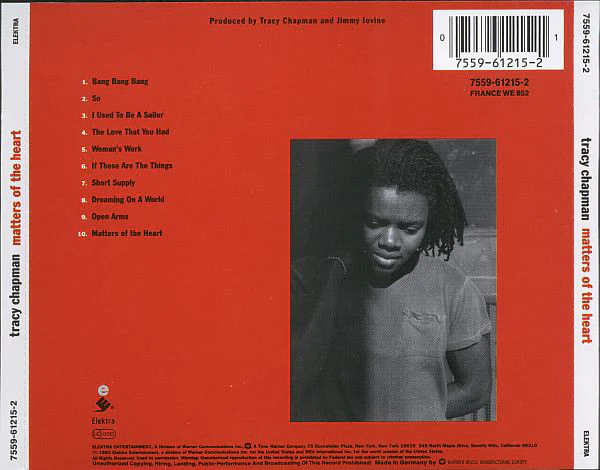 Tracy Chapman - Matters Of The Heart (CD, Album) - Image 2