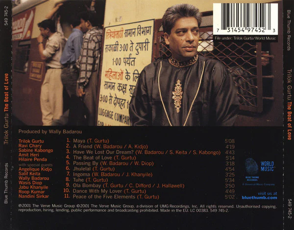 Trilok Gurtu - The Beat Of Love (CD, Album, P/Mixed) - Image 2