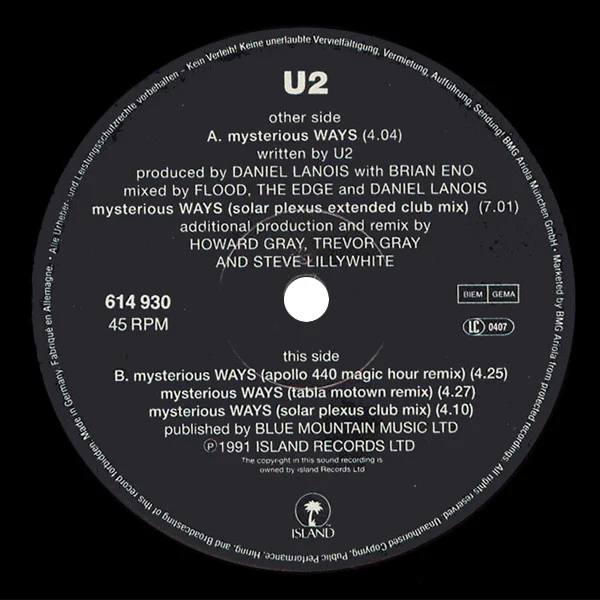 U2 - Mysterious Ways (12", Maxi) - Image 4