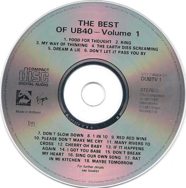 UB40 - The Best Of UB40 - Volume One (CD, Comp) - Image 2