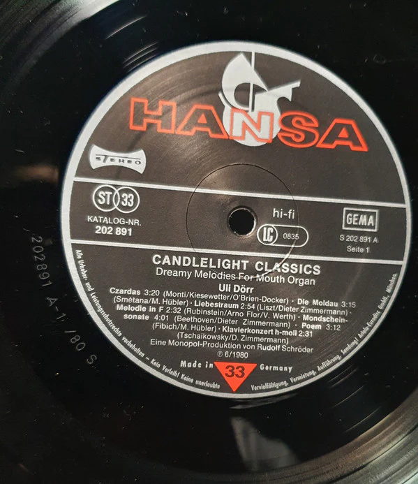 Uli Dorr - Candlelight Classics (LP, Album) - Image 3
