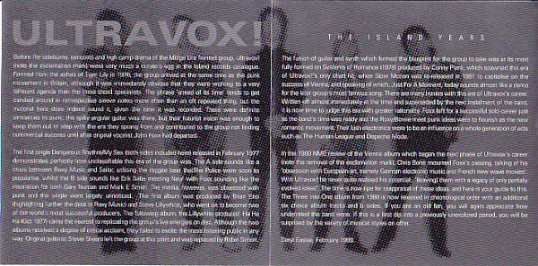 Ultravox!* - The Island Years (CD, Comp) - Image 5