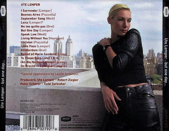 Ute Lemper - But One Day... (CD, Album) - Image 2