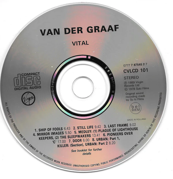 Van Der Graaf* - Vital (CD, Album, RE) - Image 3