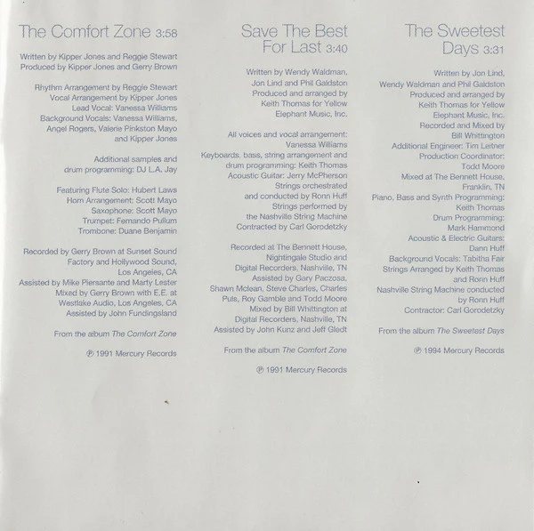 Vanessa Williams - Greatest Hits: The First Ten Years (CD, Comp) - Image 4