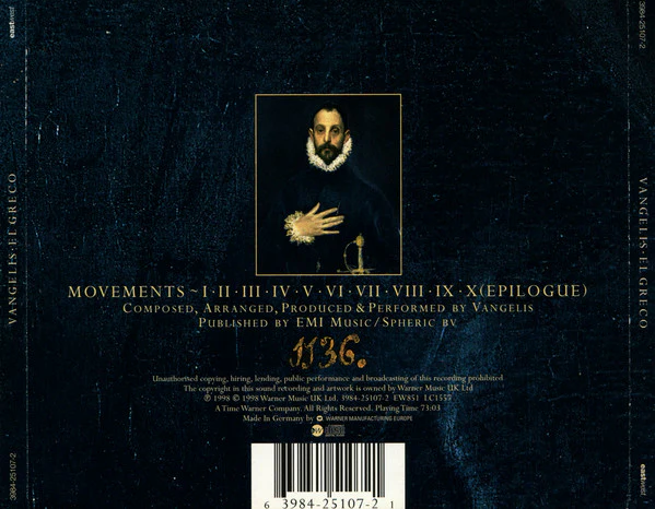 Vangelis - El Greco (CD, Album) - Image 2