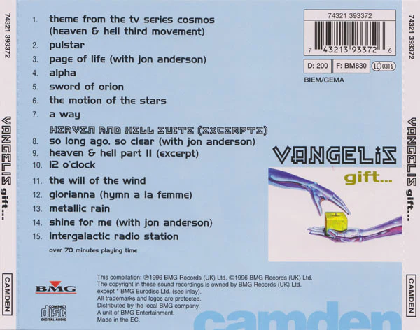 Vangelis - Gift... (CD, Comp) - Image 2