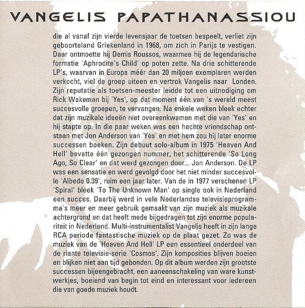 Vangelis - Greatest Hits (CD, Comp) - Image 5