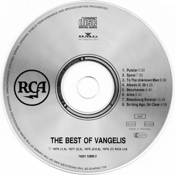 Vangelis - The Best Of Vangelis (CD, Comp) - Image 3