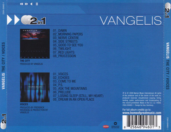 Vangelis - The City / Voices (CD, Album, RE + CD, Album, RE + Comp) - Image 4