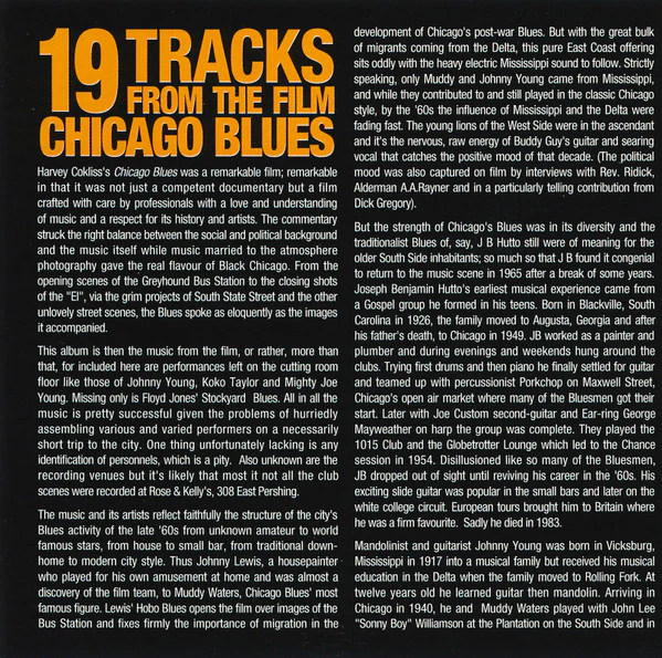 Various - 19 Tracks From The Film Chicago Blues (CD, Comp) - Image 3