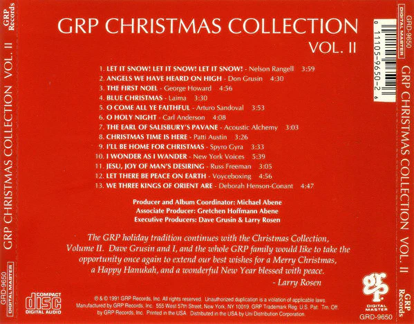 Various - A GRP Christmas Collection Vol. II (CD, Comp) - Image 2