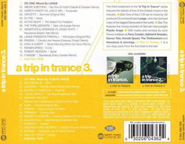 Various - A Trip In Trance 3 (2xCD, Comp, Mixed) - Image 2