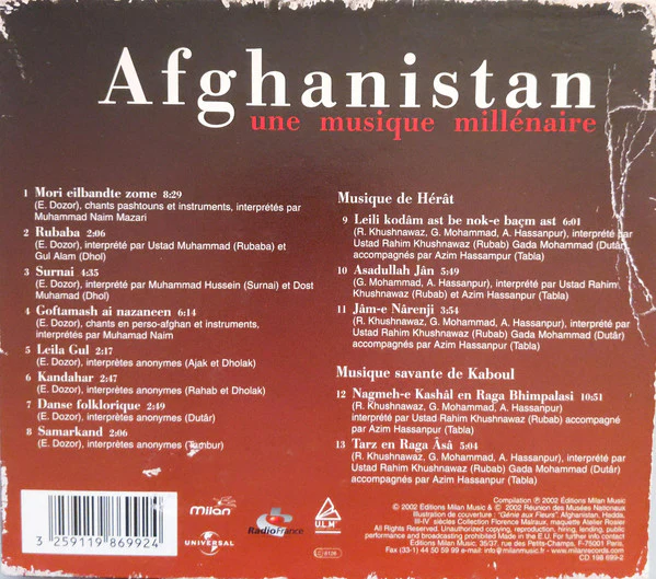 Various - Afghanistan (Une Musique Millenaire) (CD, Album) - Image 2