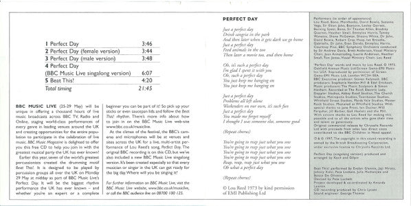 Various Artists (6) - Perfect Day (CD, Single) - Image 2