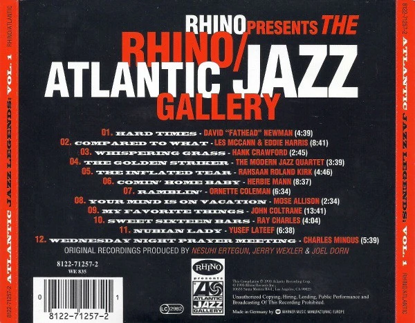 Various - Atlantic Jazz Legends: Vol. 1 (CD, Comp) - Image 2