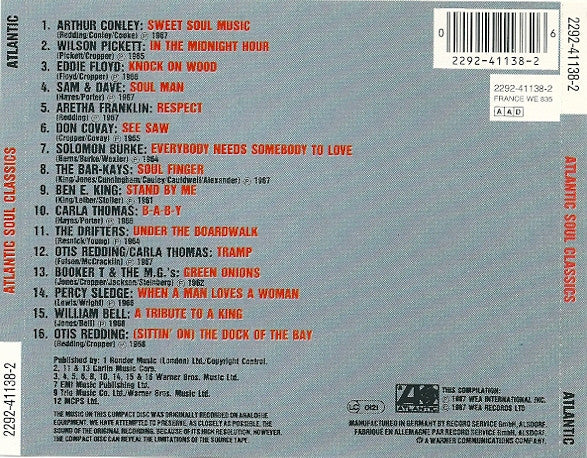 Various - Atlantic Soul Classics (CD, Comp, RE) - Image 4