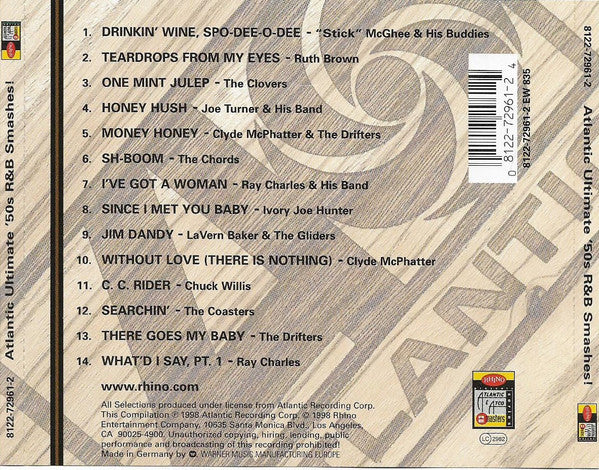 various - Atlantic Ultimate '50s R&B Smashes! (CD, Comp) - Image 2