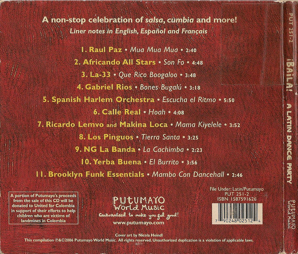Various - ¡Baila! A Latin Dance Party (CD, Comp, Dig) - Image 3