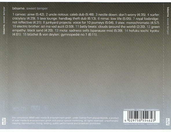 Various - Bésame - Sweet Temper (CD, Comp) - Image 2