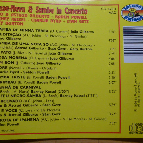 Various - Bossa-Nova & Samba In Concerto (CD, Comp) - Image 3