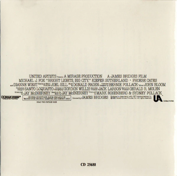 Various - Bright Lights, Big City. (Original Motion Picture Soundtrack) (CD, Comp) - Image 4